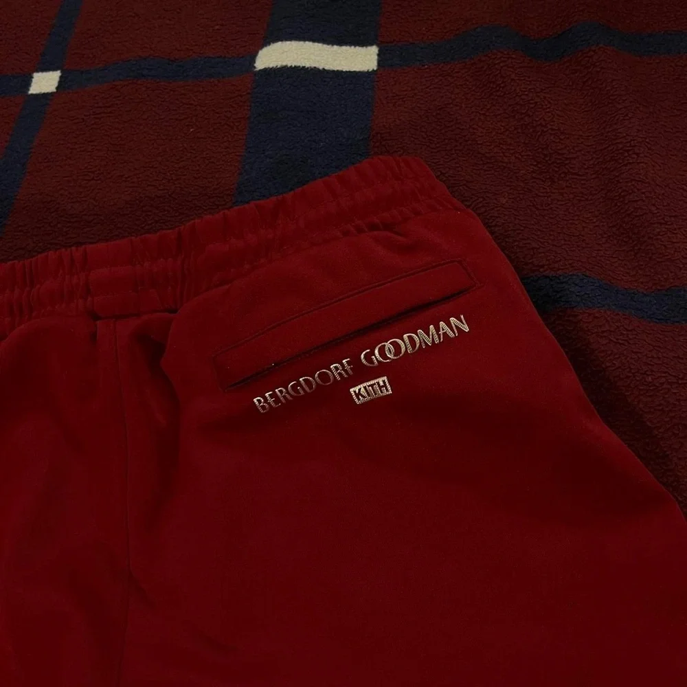 Kith x Bergdorf Goodman Mens Red Slim Track Pants sweatpants M Men’s M medium